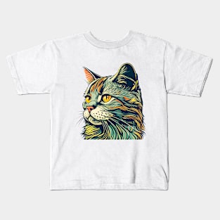 Colorful Art Cat - Gifts for Cat Lovers Kids T-Shirt